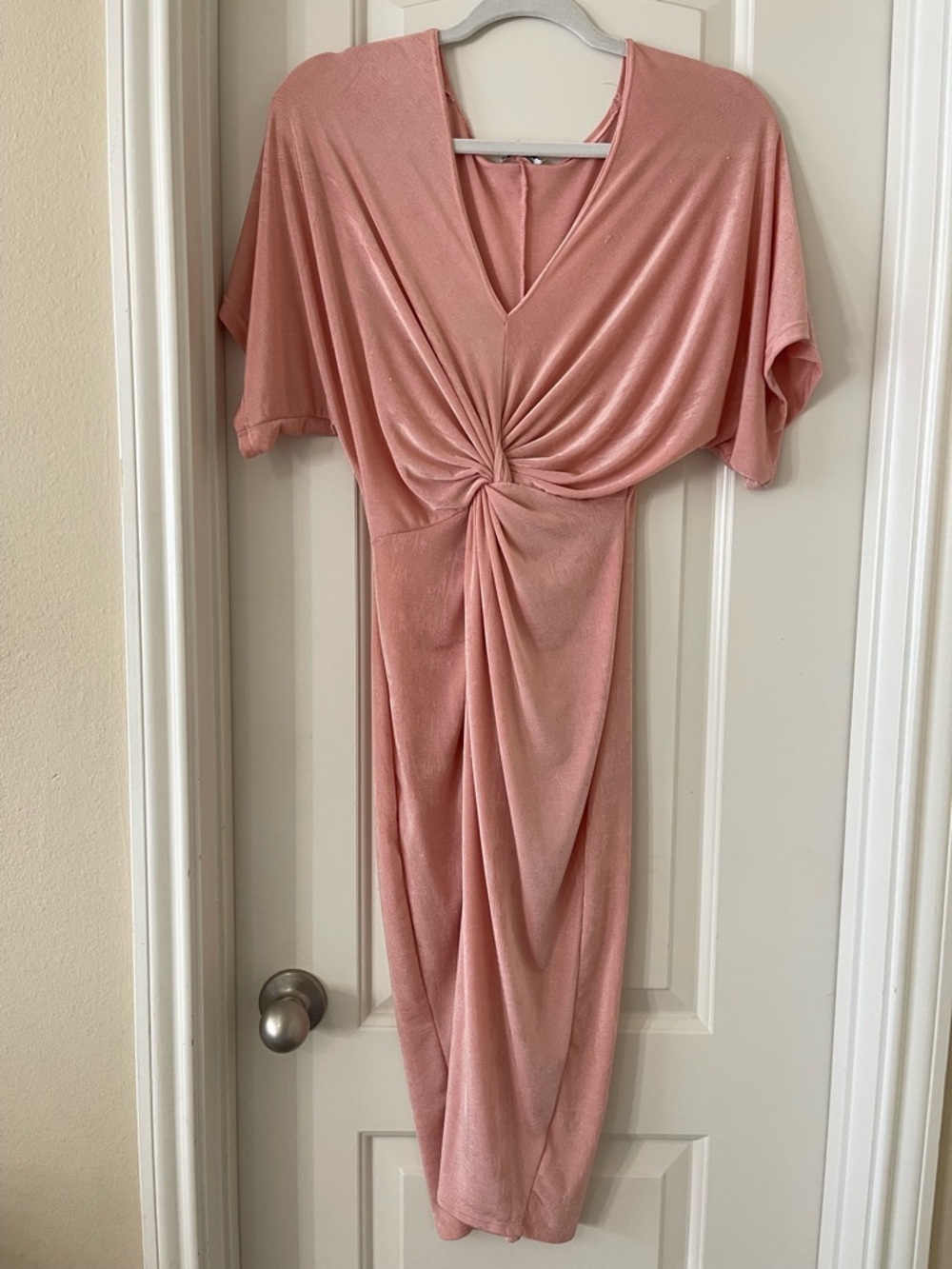 Fashion Nova Dusty Rose Wrap-Style Dress